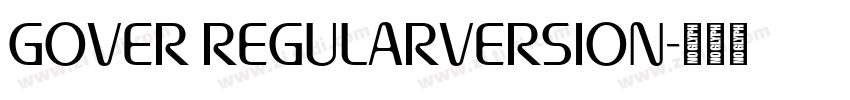 GOVER RegularVersion字体转换